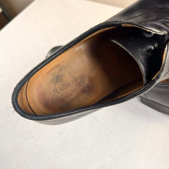 Magnanni Black Cap Toe Oxfords Shoes, Made‎ in Spain, Men\'s Size 10 D main image 6